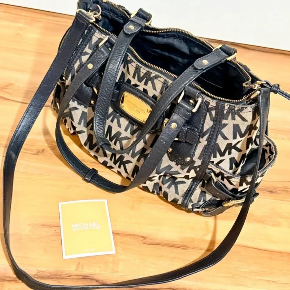 Michael Kors Gansevoort Satchel Bag & Matching Jet Set Wallet Bundle